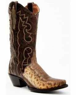 Dan Post Women's Karung Snake Brown Exotic Western Boot - Snip Toe 