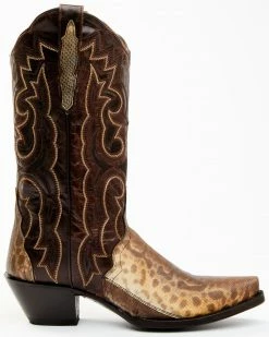 Alternative view of Dan Post Women's Karung Snake Brown Exotic Western Boot - Snip Toe 