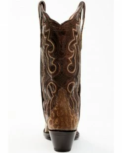 Dan Post Women's Karung Snake Brown Exotic Western Boot - Snip Toe  -Dan Post Shop 2000367474 200 P5