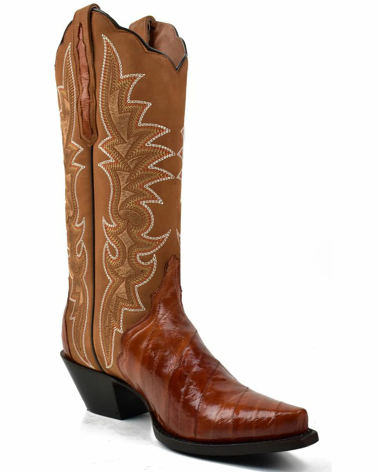 Dan Post Women's Eel Peanut Exotic Western Boot - Snip Toe 3 Dan Post Women's Eel Peanut Exotic Western Boot - Snip Toe