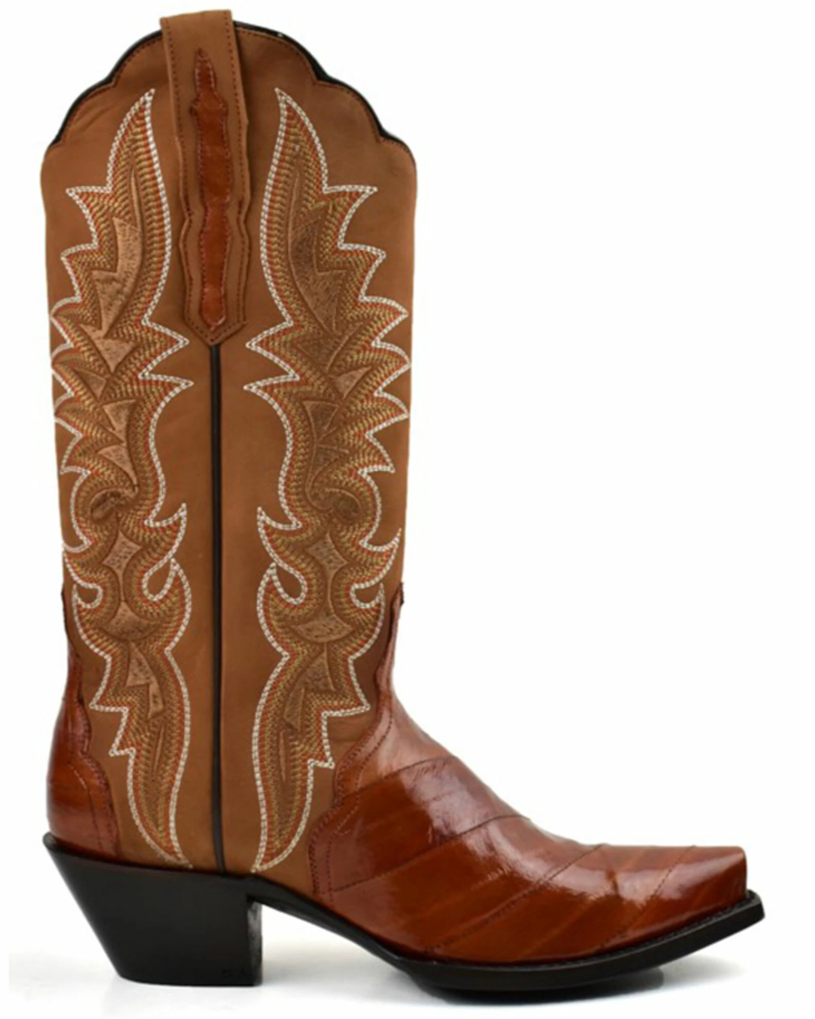 Dan Post Women's Eel Peanut Exotic Western Boot - Snip Toe 4 Dan Post Women's Eel Peanut Exotic Western Boot - Snip Toe - Image 2
