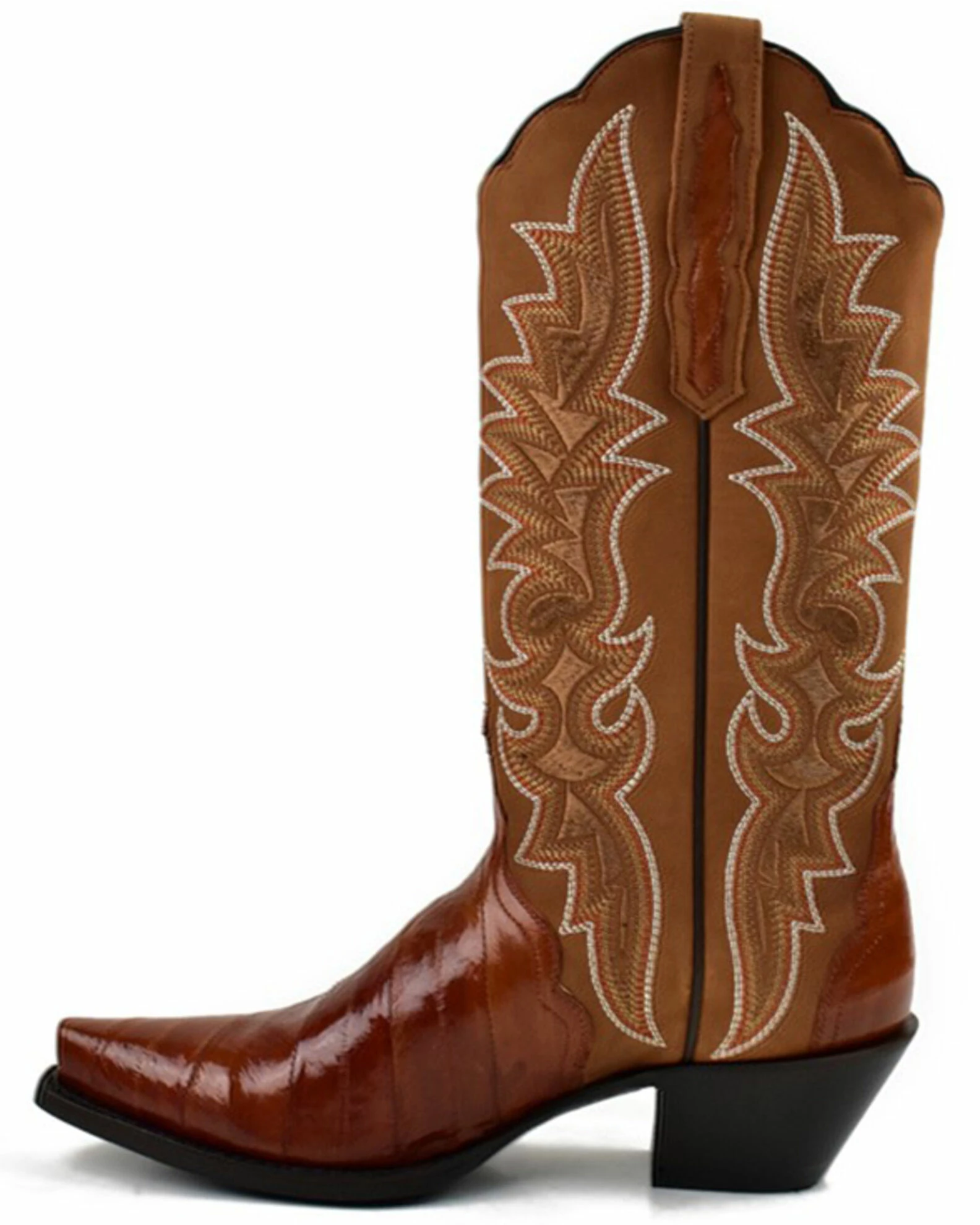 Dan Post Women's Eel Peanut Exotic Western Boot - Snip Toe 5 Dan Post Women's Eel Peanut Exotic Western Boot - Snip Toe - Image 3