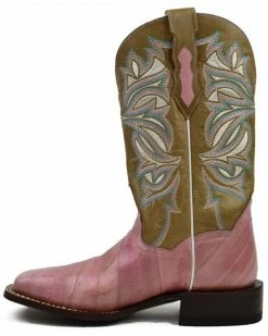 Dan Post Women's Eel Exotic Western Boots - Broad Square Toe Pink 12 Dan Post Women's Eel Exotic Western Boots - Broad Square Toe Pink -Dan Post Shop 2000367482 650 P3