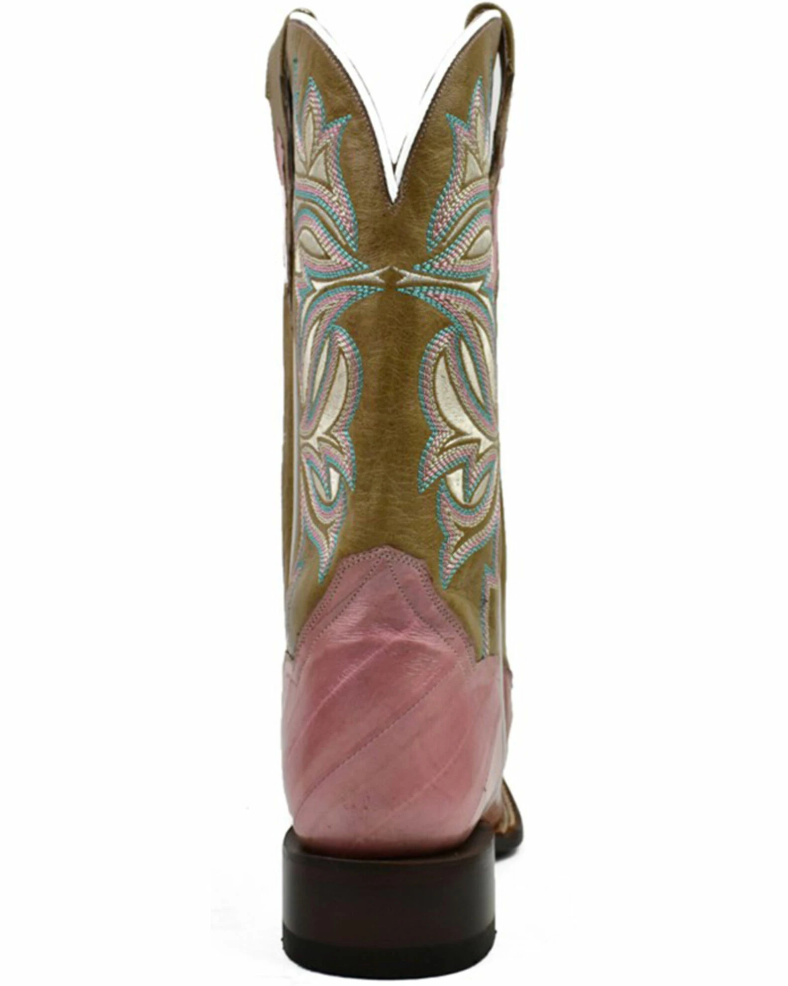 Dan Post Women's Eel Exotic Western Boots - Broad Square Toe Pink 7 Dan Post Women's Eel Exotic Western Boots - Broad Square Toe Pink - Image 5