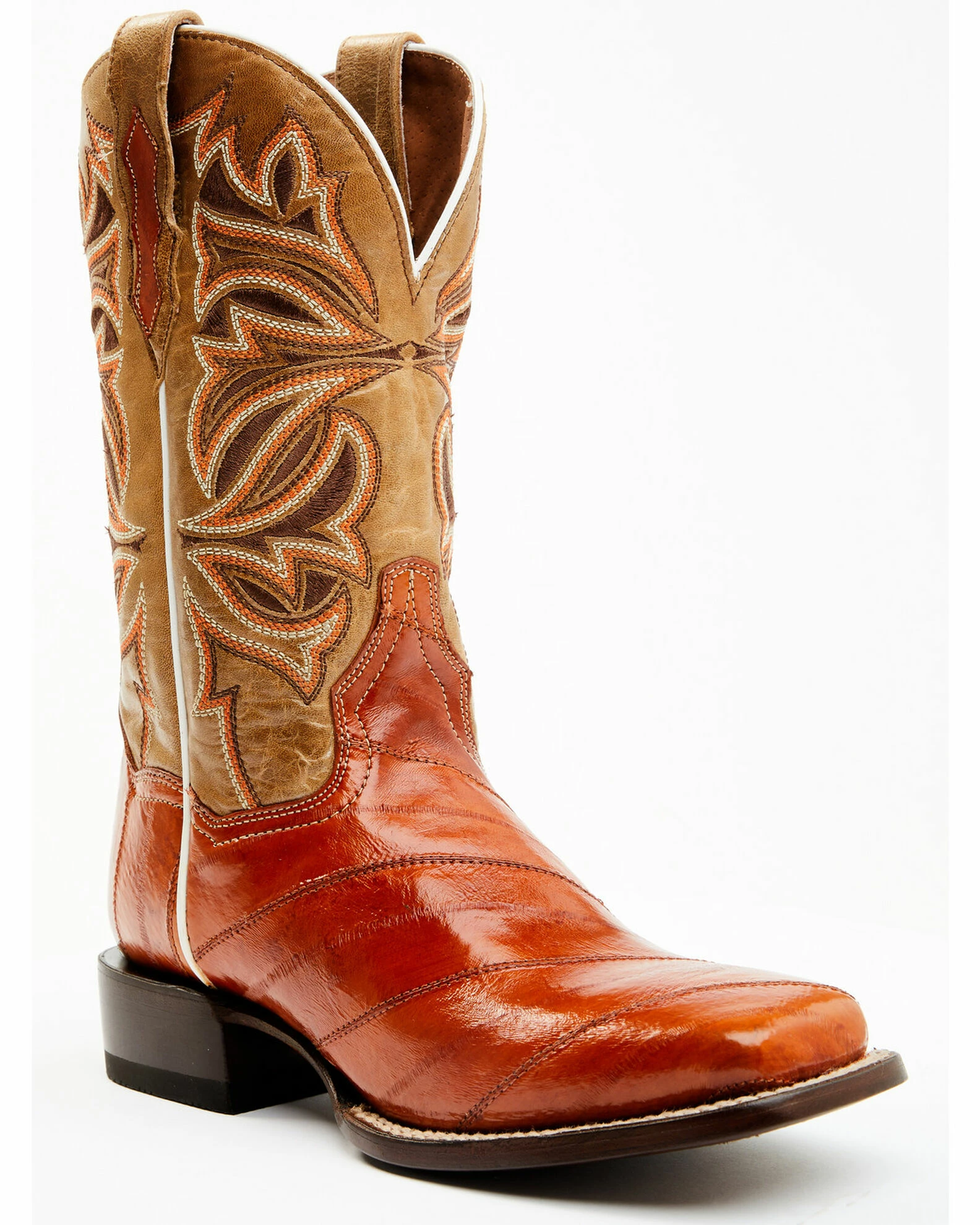 Dan Post Women's Peanut Exotic Eel Western Boot - Broad Square Toe 3 Dan Post Women's Peanut Exotic Eel Western Boot - Broad Square Toe