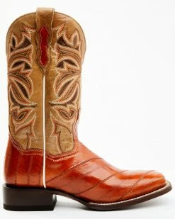 Alternative view of Dan Post Women's Peanut Exotic Eel Western Boot - Broad Square Toe