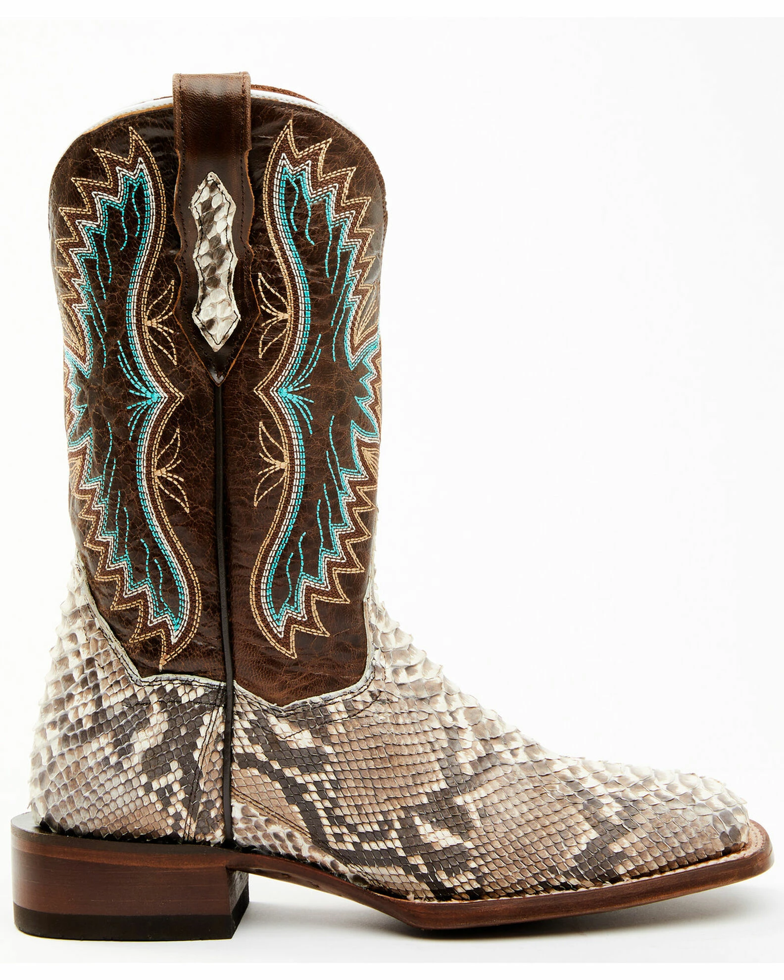 Dan Post Women's Back Cut Natural Python Exotic Western Boot - Broad Square Toe 4 Dan Post Women's Back Cut Natural Python Exotic Western Boot - Broad Square Toe - Image 2