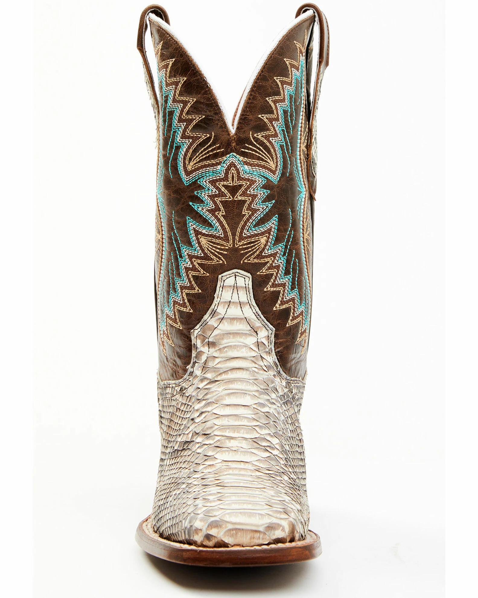 Dan Post Women's Back Cut Natural Python Exotic Western Boot - Broad Square Toe 6 Dan Post Women's Back Cut Natural Python Exotic Western Boot - Broad Square Toe - Image 4
