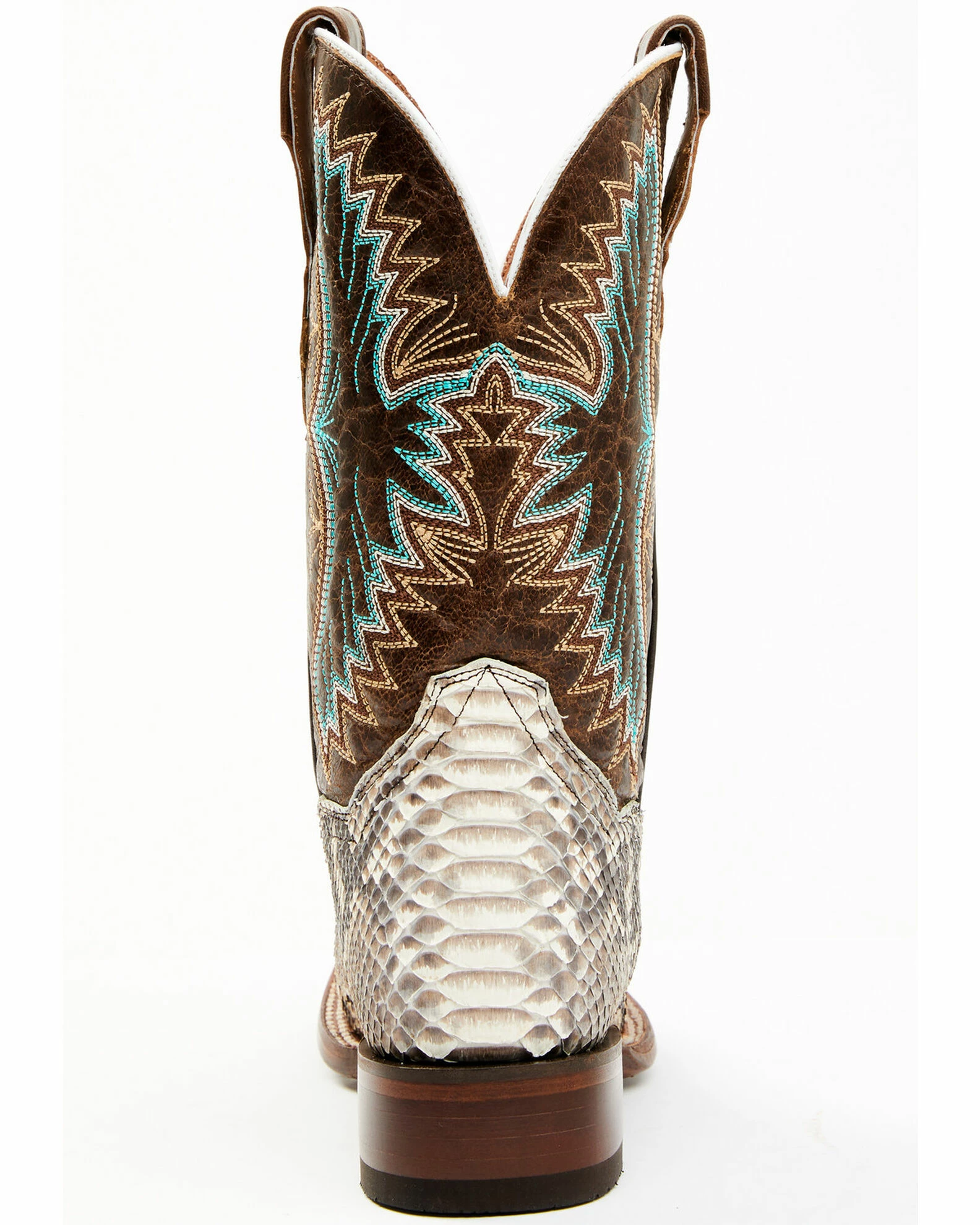 Dan Post Women's Back Cut Natural Python Exotic Western Boot - Broad Square Toe 7 Dan Post Women's Back Cut Natural Python Exotic Western Boot - Broad Square Toe - Image 5