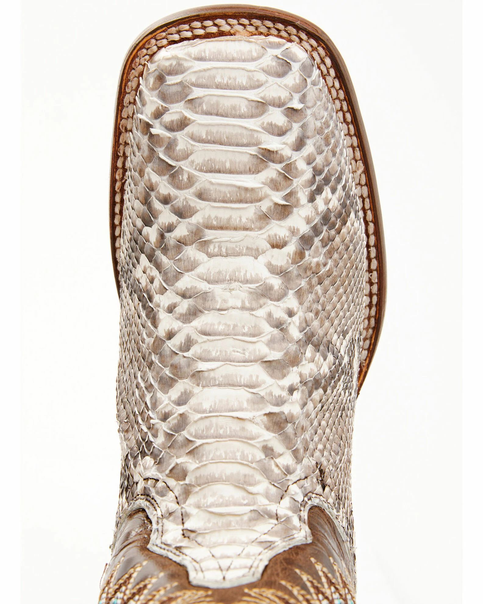 Dan Post Women's Back Cut Natural Python Exotic Western Boot - Broad Square Toe 8 Dan Post Women's Back Cut Natural Python Exotic Western Boot - Broad Square Toe - Image 6