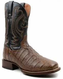 Dan Post Men's Exotic Caiman Leather Western Boots - Broad Square Toe