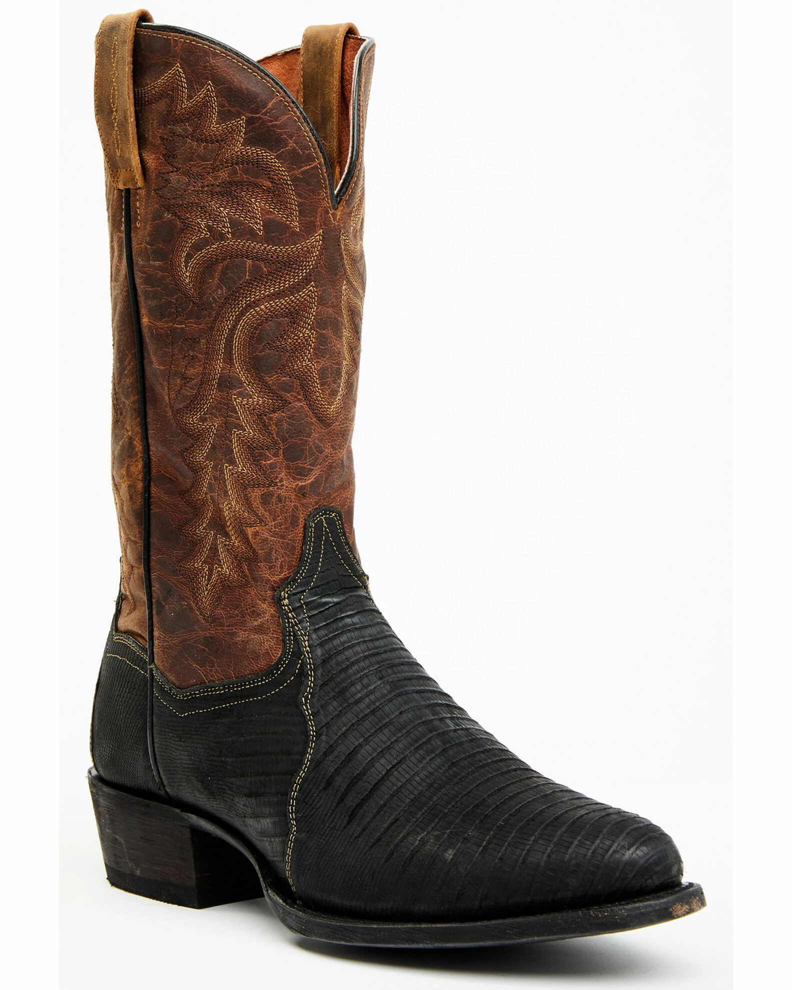 Dan Post Men's Winston Exotic Teju Lizard Leather Tall Western Boots - Round Toe 3 Dan Post Men's Winston Exotic Teju Lizard Leather Tall Western Boots - Round Toe
