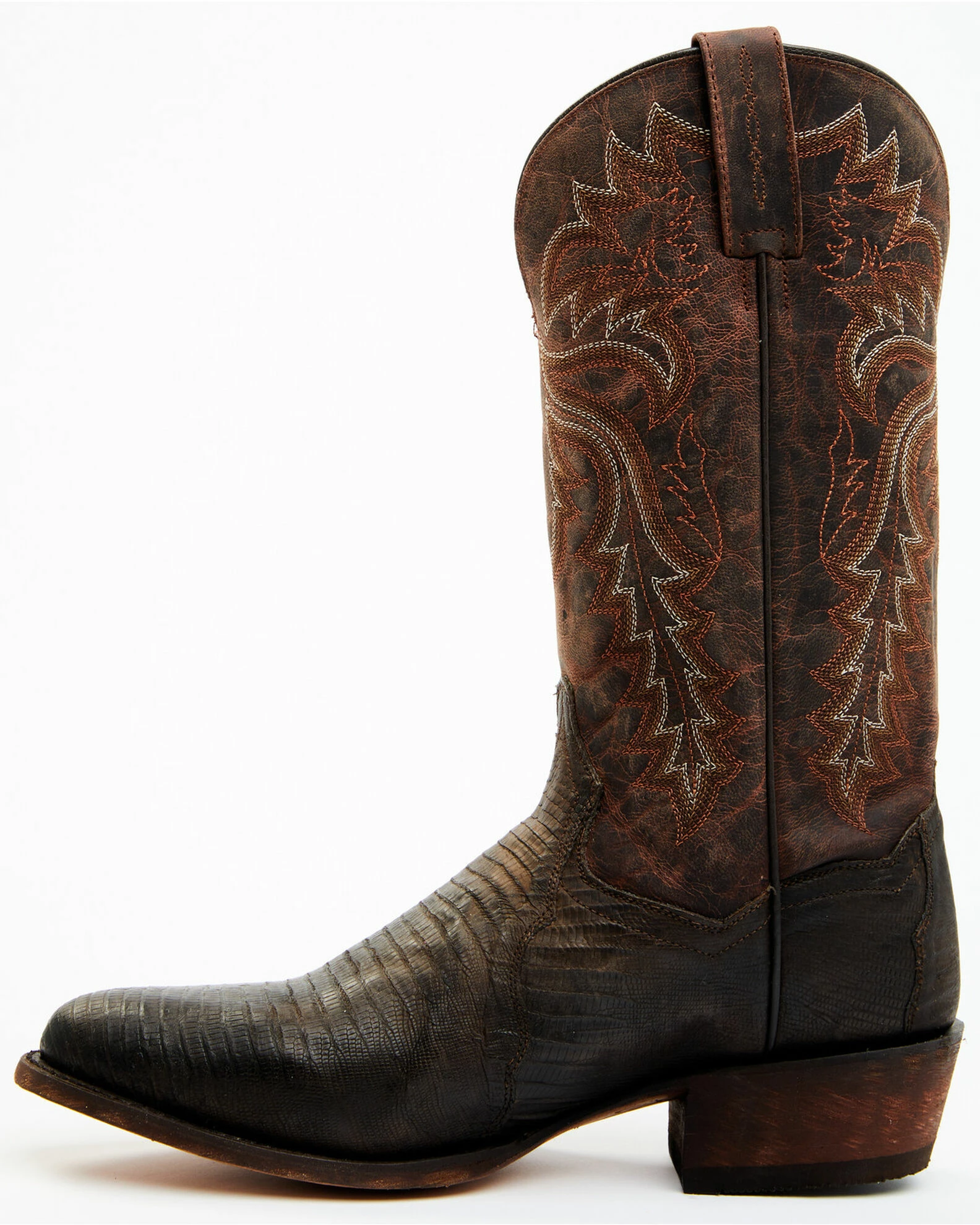Dan Post Men's Tobacco Exotic Teju Lizard Leather Tall Western Boots - Round Toe 5 Dan Post Men's Tobacco Exotic Teju Lizard Leather Tall Western Boots - Round Toe - Image 3