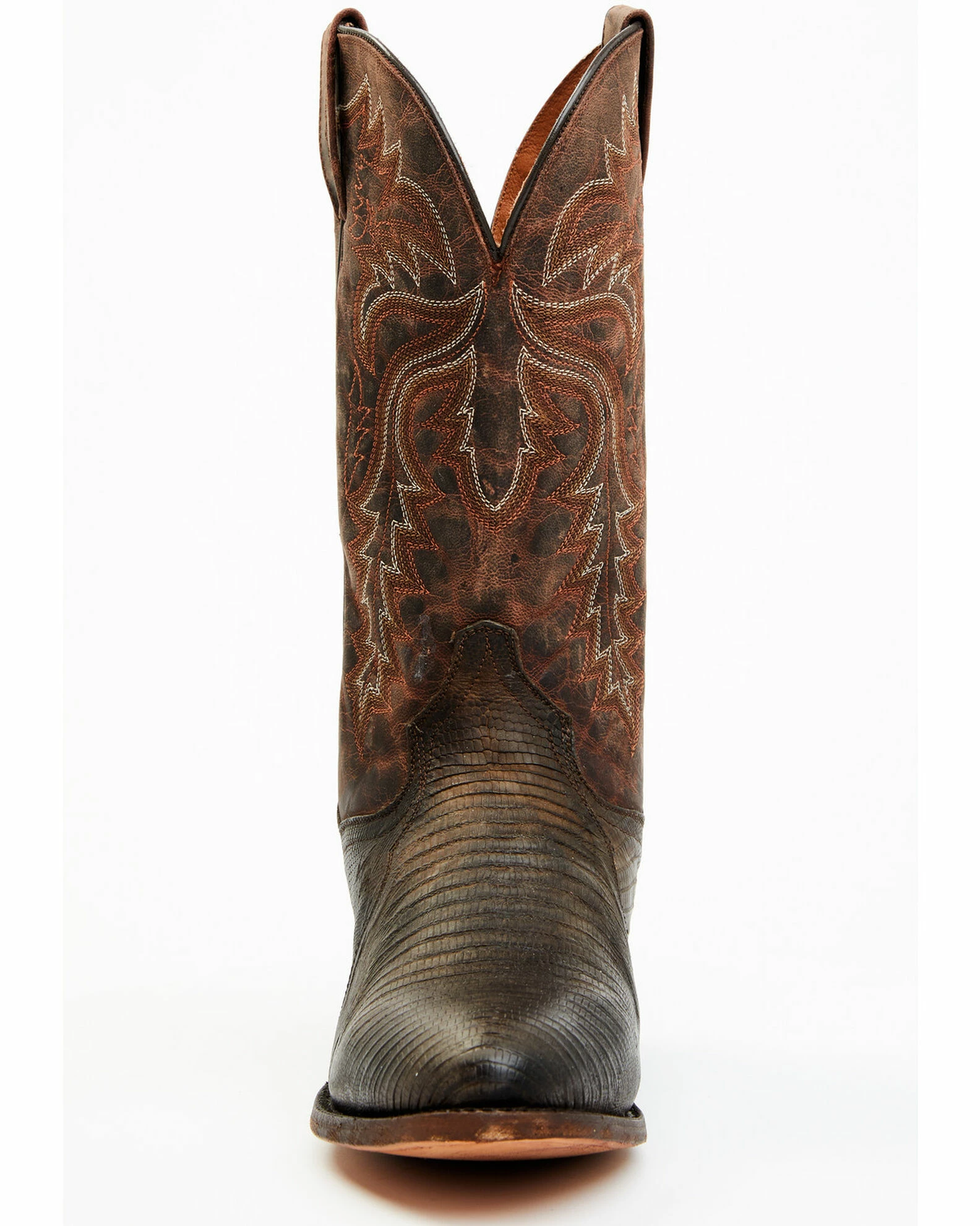 Dan Post Men's Tobacco Exotic Teju Lizard Leather Tall Western Boots - Round Toe 6 Dan Post Men's Tobacco Exotic Teju Lizard Leather Tall Western Boots - Round Toe - Image 4