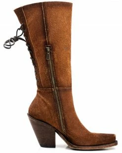 Alternative view of Dan Post Women's Corsette Back Lace Tall Western Leather Boots - Snip Toe