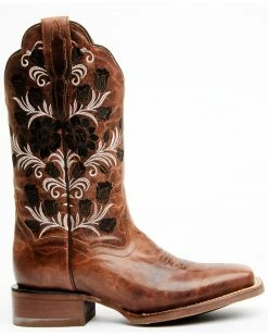Alternative view of Dan Post Women's Athena Floral Embroidered Western Boots - Broad Square Toe Tan