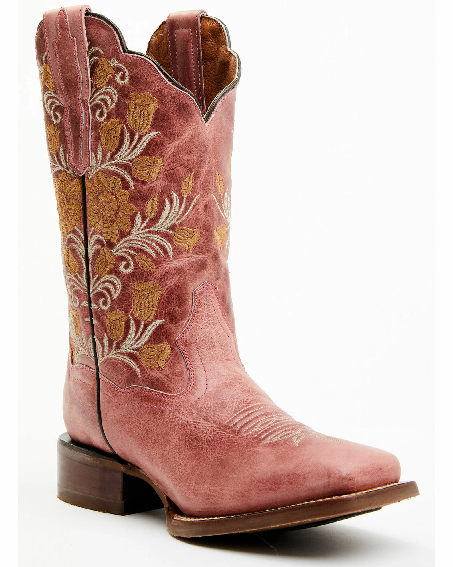 Dan Post Women's Athena Floral Embroidered Western Boots - Broad Square Toe 3 Dan Post Women's Athena Floral Embroidered Western Boots - Broad Square Toe