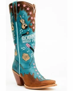 Dan Post Women's Nashville Music Festival Embroidered Western Tall Boots - Snip Toe