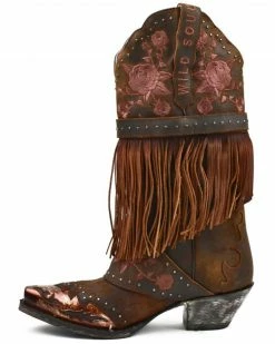Dan Post Women's Bed Of Roses Fringe Embroidered Western Boot - Snip Toe 11 Dan Post Women's Bed Of Roses Fringe Embroidered Western Boot - Snip Toe -Dan Post Shop 2000371108 235 P3