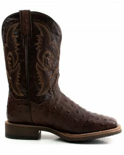 Alternative view of Dan Post Men's Alamosa Hand Ostrich Quill Western Boots - Broad Square Toe