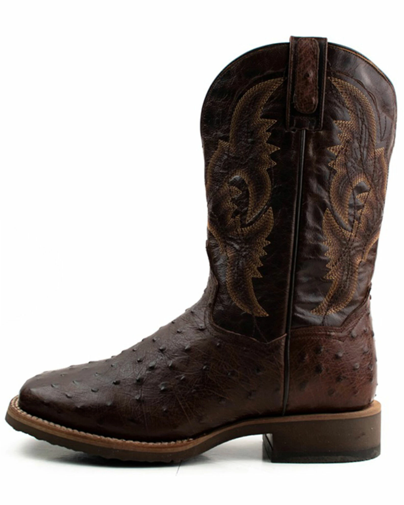 Dan Post Men's Alamosa Hand Ostrich Quill Western Boots - Broad Square Toe 5 Dan Post Men's Alamosa Hand Ostrich Quill Western Boots - Broad Square Toe - Image 3