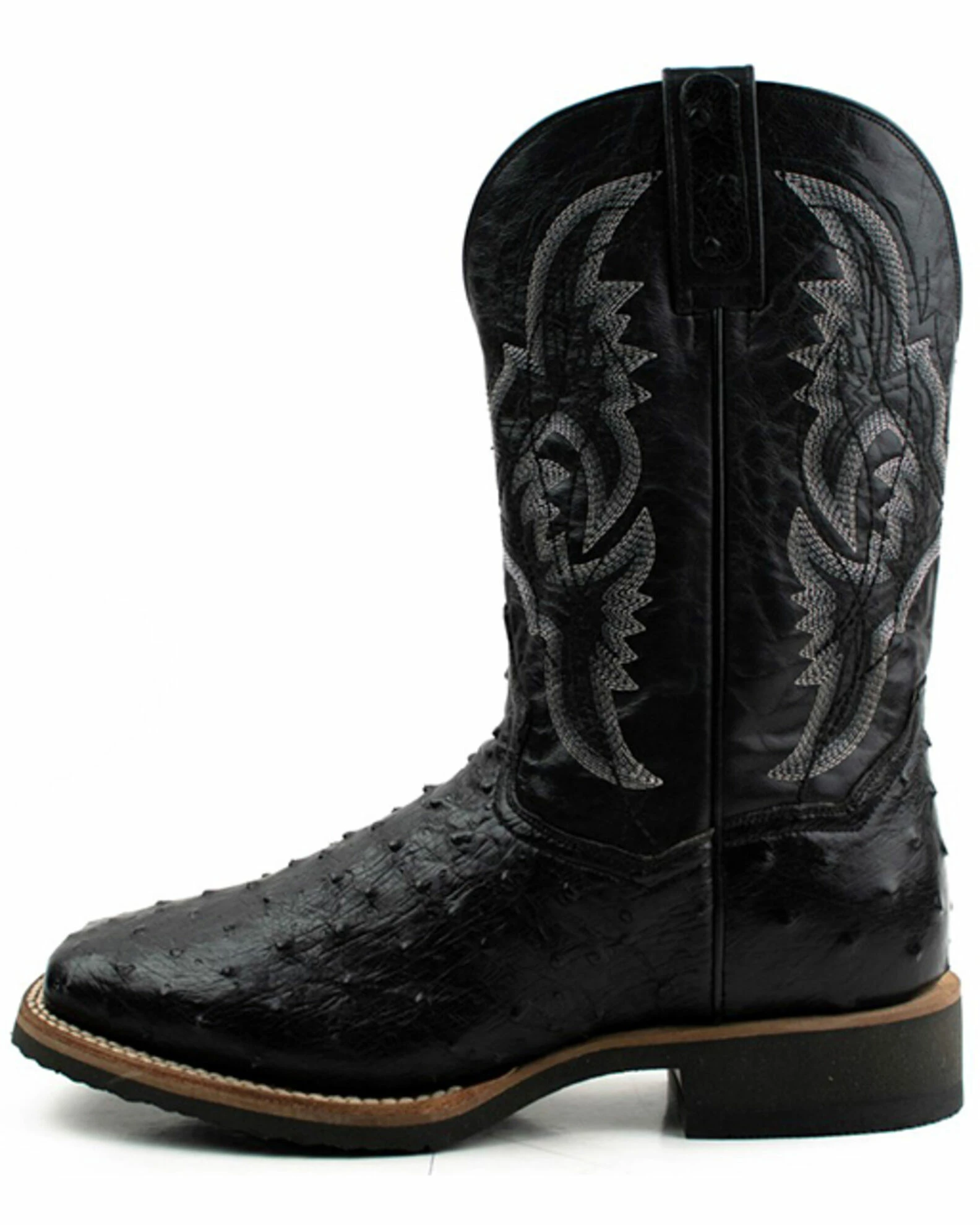Dan Post Men's Exotic Ostrich Full Quill Western Boots - Broad Square Toe 5 Dan Post Men's Exotic Ostrich Full Quill Western Boots - Broad Square Toe - Image 3