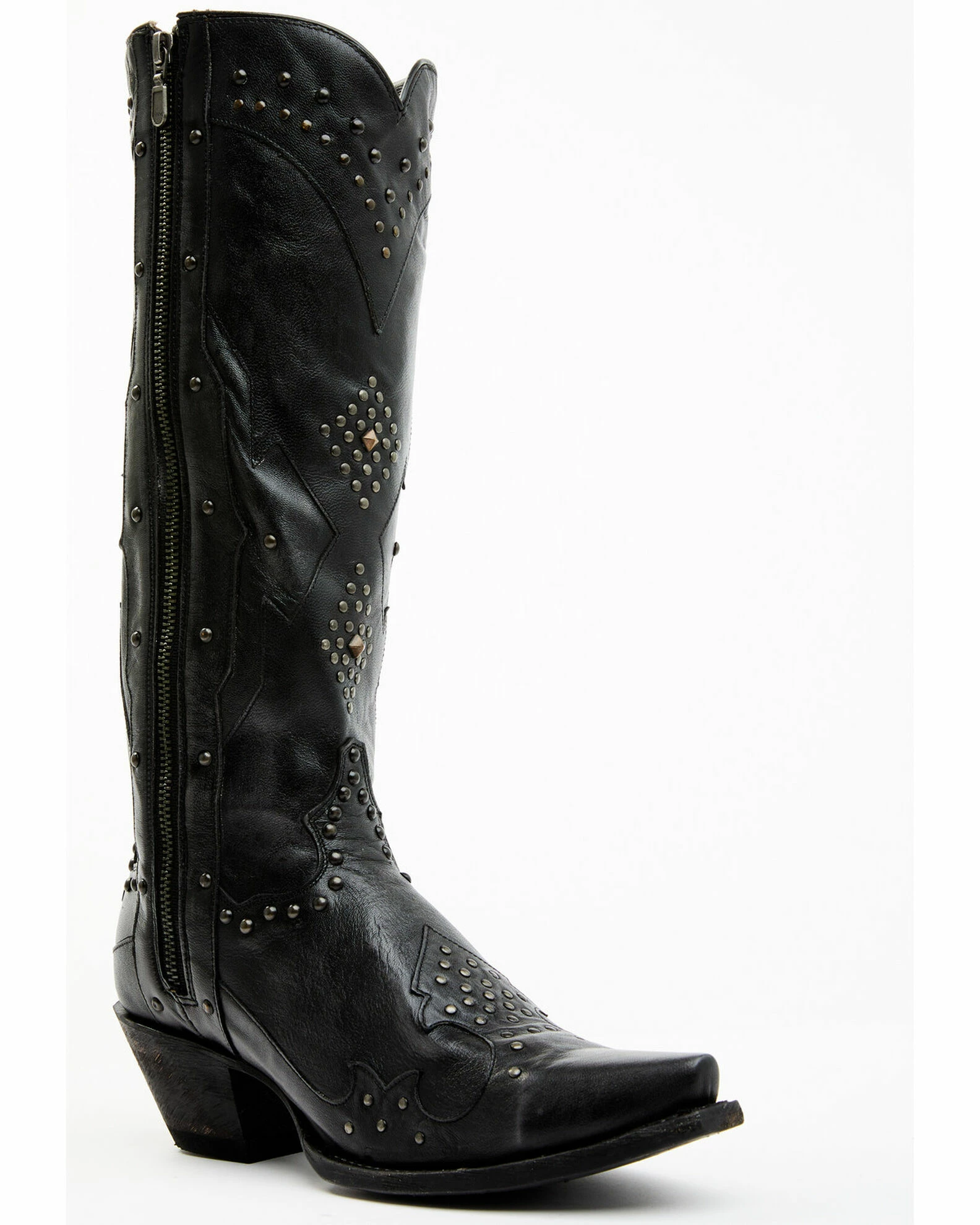 Dan Post Women's Daredevil Studded Tall Western Boots - Snip Toe 3 Dan Post Women's Daredevil Studded Tall Western Boots - Snip Toe