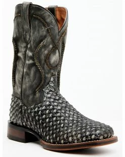 Dan Post Men's Stanley Basket Weave Western Boots - Broad Square Toe 