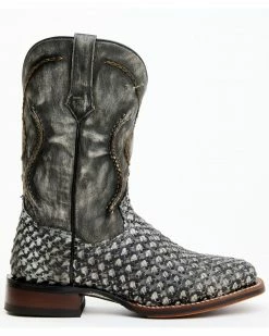 Alternative view of Dan Post Men's Stanley Basket Weave Western Boots - Broad Square Toe 