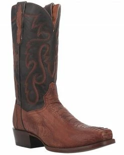 Dan Post Men's Sprinter Ostrich Leg Exotic Western Boots - Narrow Square Toe