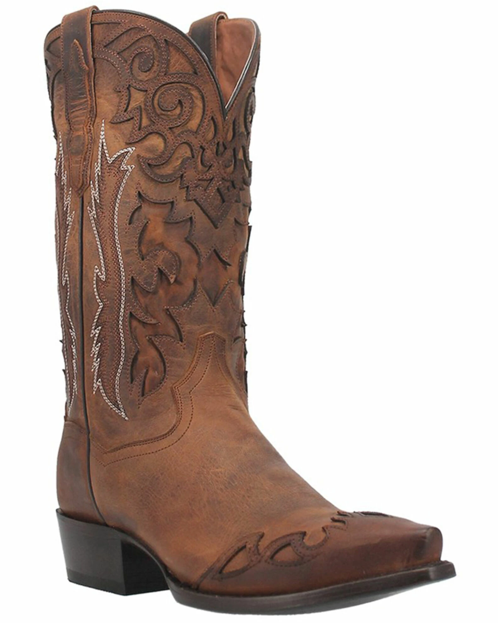 Dan Post Men's Denton All-Over Overlay Western Boots - Snip Toe 3 Dan Post Men's Denton All-Over Overlay Western Boots - Snip Toe