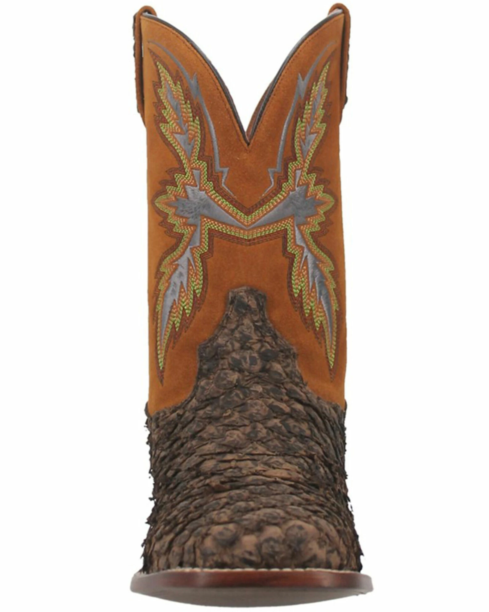 Dan Post Men's Dorsal Sea Bass Exotic Western Boots - Broad Square Toe Chocolate 6 Dan Post Men's Dorsal Sea Bass Exotic Western Boots - Broad Square Toe Chocolate - Image 4
