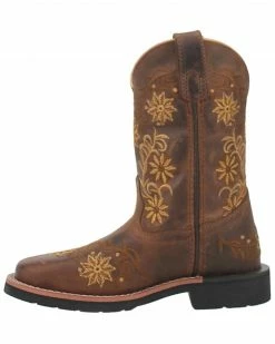 Dan Post Girls' Gardenia Floral Embroidered Western Boots - Broad Square Toe 11 Dan Post Girls' Gardenia Floral Embroidered Western Boots - Broad Square Toe -Dan Post Shop 2000381635 271 P3