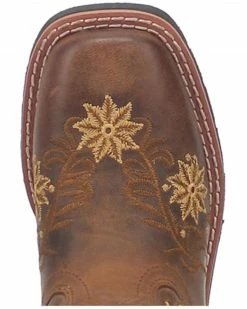 Dan Post Girls' Gardenia Floral Embroidered Western Boots - Broad Square Toe 14 Dan Post Girls' Gardenia Floral Embroidered Western Boots - Broad Square Toe -Dan Post Shop 2000381635 271 P6