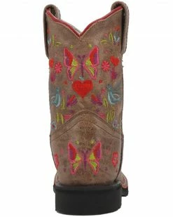 Dan Post Girls' Embroidered Western Boots - Broad Square Toe Taupe -Dan Post Shop 2000381636 251 P5