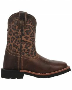 Alternative view of Dan Post Toddler Girls' Leopard Print Western Boots - Broad Square Toe For Toddler-Girls'