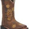 Dan Post Girls' Gardenia Embroidered Floral Western Boots - Broad Square Toe -Dan Post Shop 2000381640 271 P1