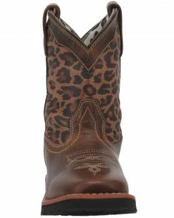 Dan Post Youth Girls' Leopard Western Boots - Broad Square Toe -Dan Post Shop 2000381642 902 P4