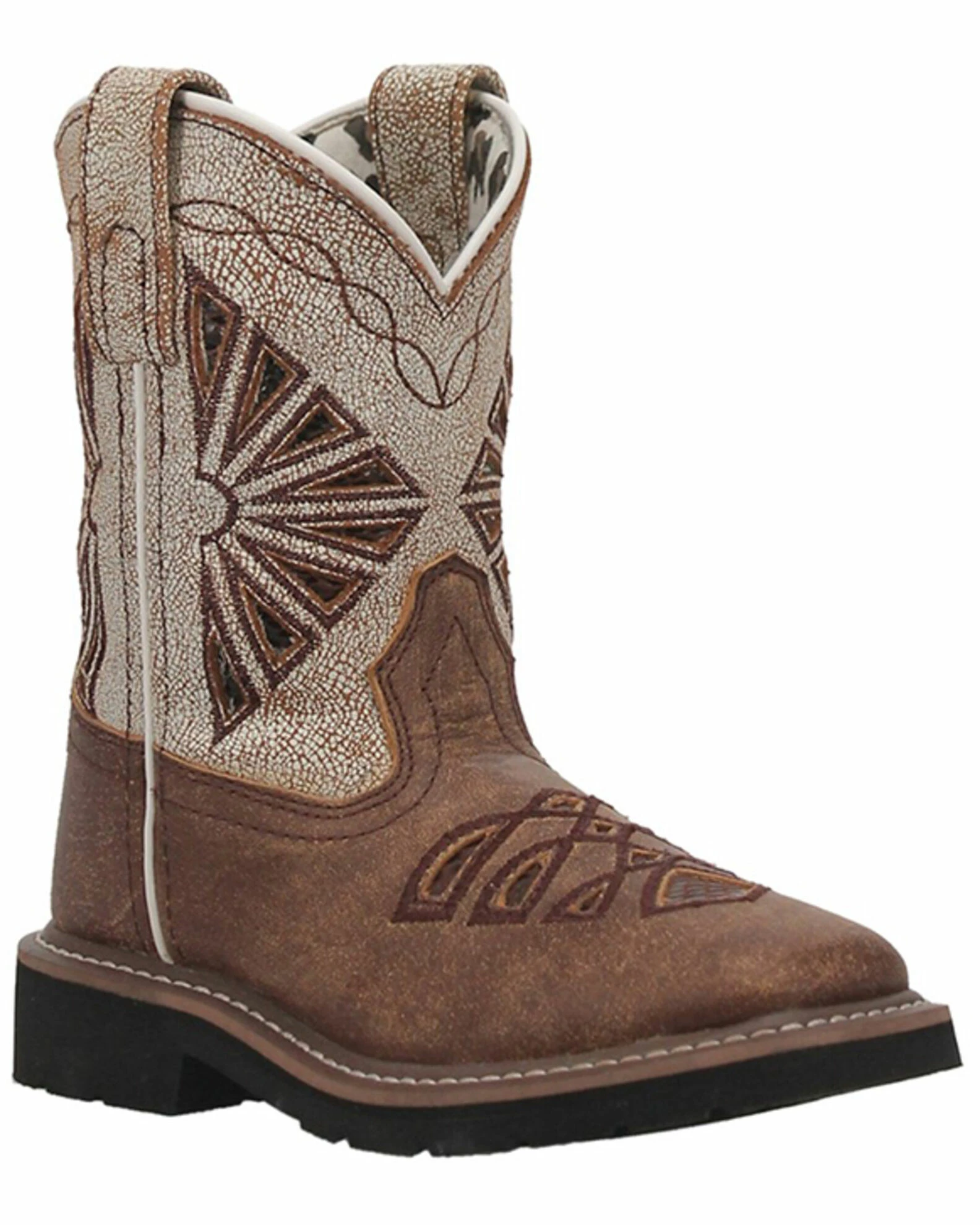 Dan Post Girls' Kite Days Western Boots - Broad Square Toe Tan 3 Dan Post Girls' Kite Days Western Boots - Broad Square Toe Tan
