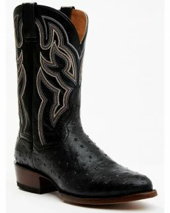 Dan Post Men's 12" Hand Ostrich Quill Exotic Western Boots