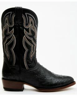 Alternative view of Dan Post Men's 12" Hand Ostrich Quill Exotic Western Boots