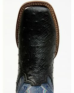 Dan Post Men's Exotic Full-Quill Ostrich Western Boots - Broad Square Toe Black -Dan Post Shop 2000381739 001 P6