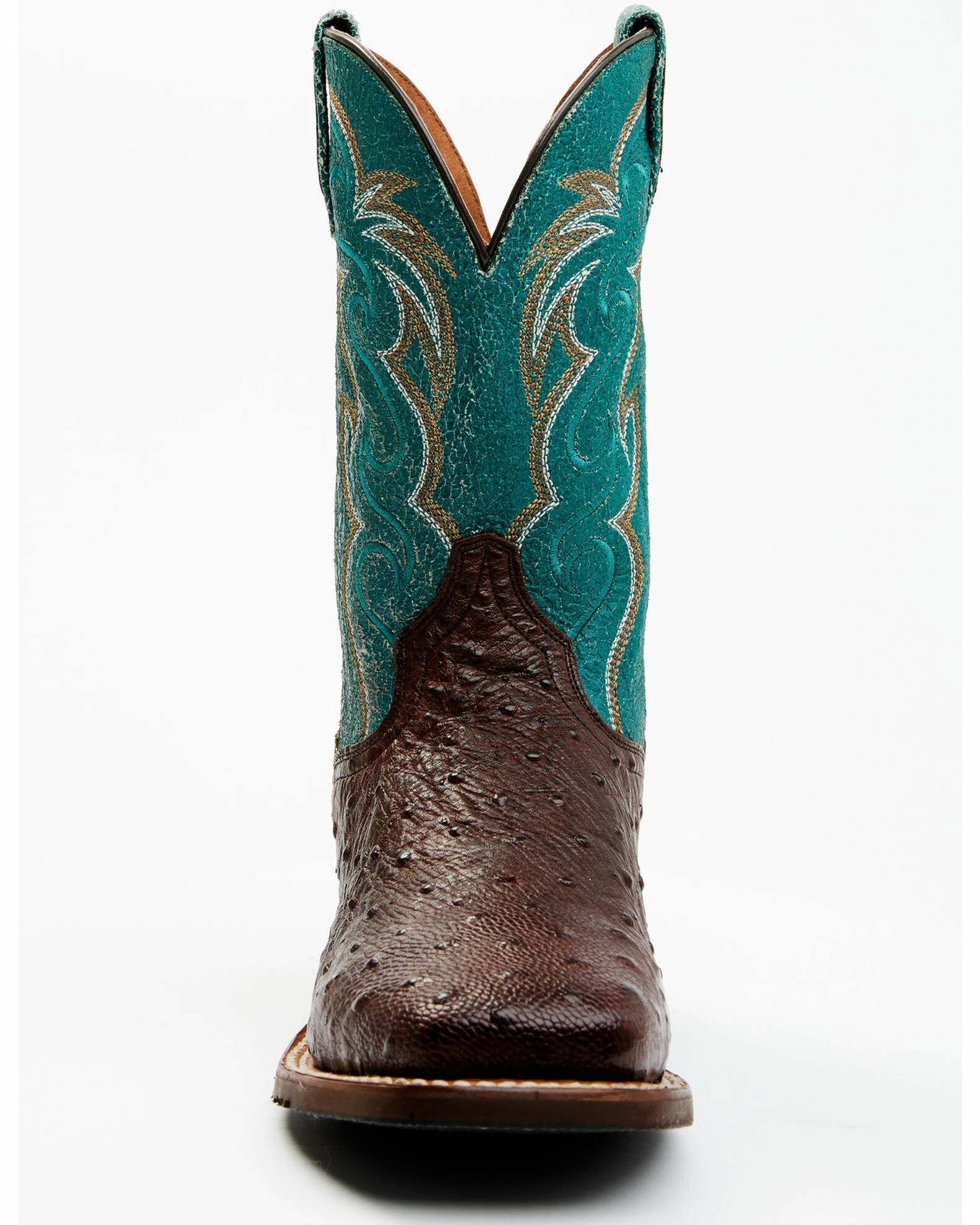 Dan Post Men's Exotic Full-Quill Ostrich Western Boots - Broad Square Toe Rust Copper 6 Dan Post Men's Exotic Full-Quill Ostrich Western Boots - Broad Square Toe Rust Copper - Image 4
