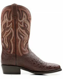 Dan Post Men's 12" Hand Ostrich Quill Exotic Western Boots