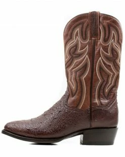 Alternative view of Dan Post Men's 12" Hand Ostrich Quill Exotic Western Boots