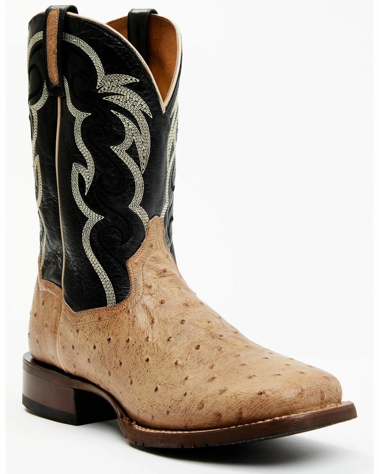 Dan Post Men's Hand Ostrich Quill Western Boots - Broad Square Toe 3 Dan Post Men's Hand Ostrich Quill Western Boots - Broad Square Toe