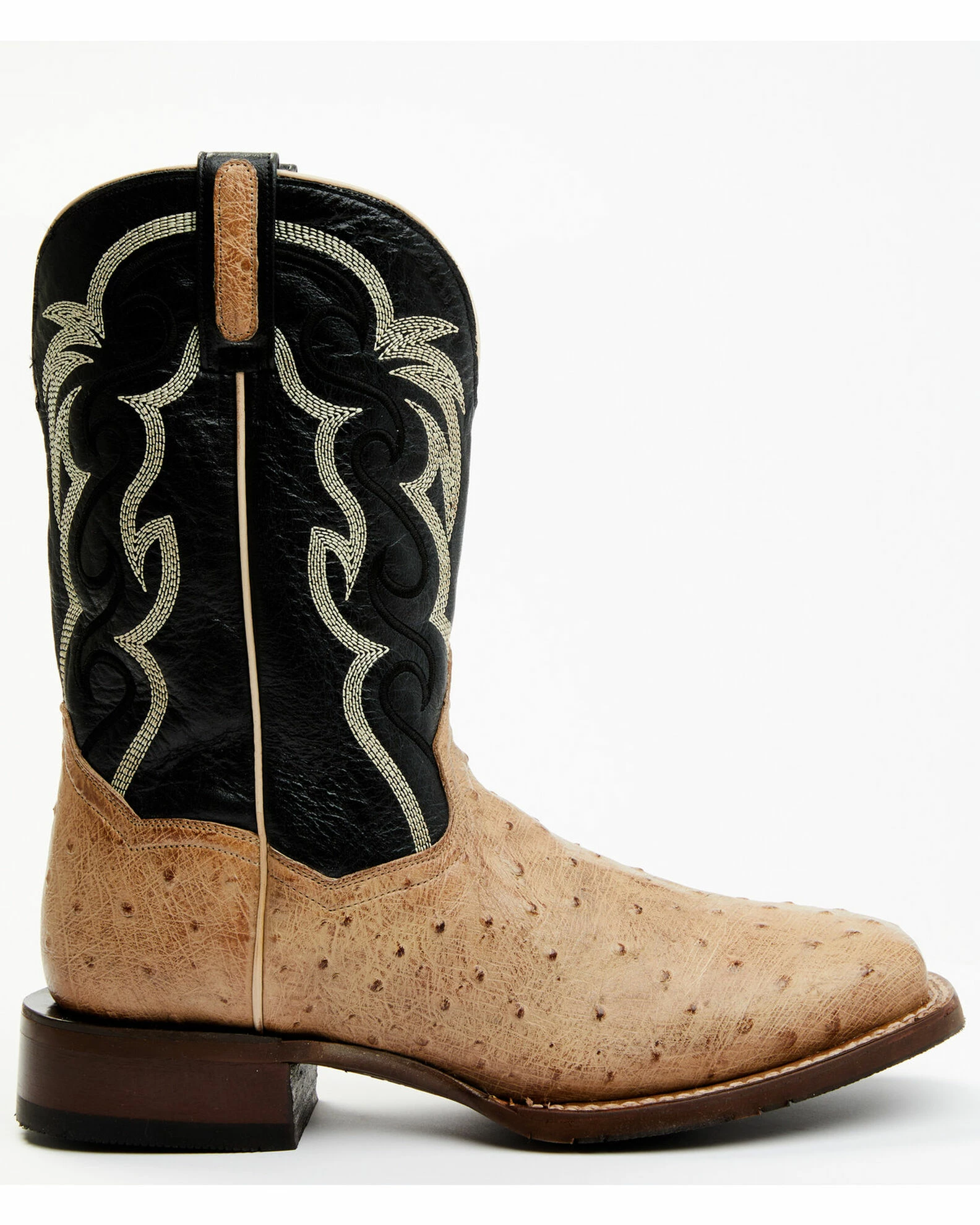 Dan Post Men's Hand Ostrich Quill Western Boots - Broad Square Toe 4 Dan Post Men's Hand Ostrich Quill Western Boots - Broad Square Toe - Image 2