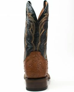 Dan Post Men's 11" Bay Apache Hand Quill Ostrich Exotic Western Boots - Broad Square Toe -Dan Post Shop 2000381789 201 P5
