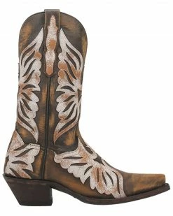 Alternative view of Dan Post Women's Ndulgence Leather Boot - Snip Toe Brown