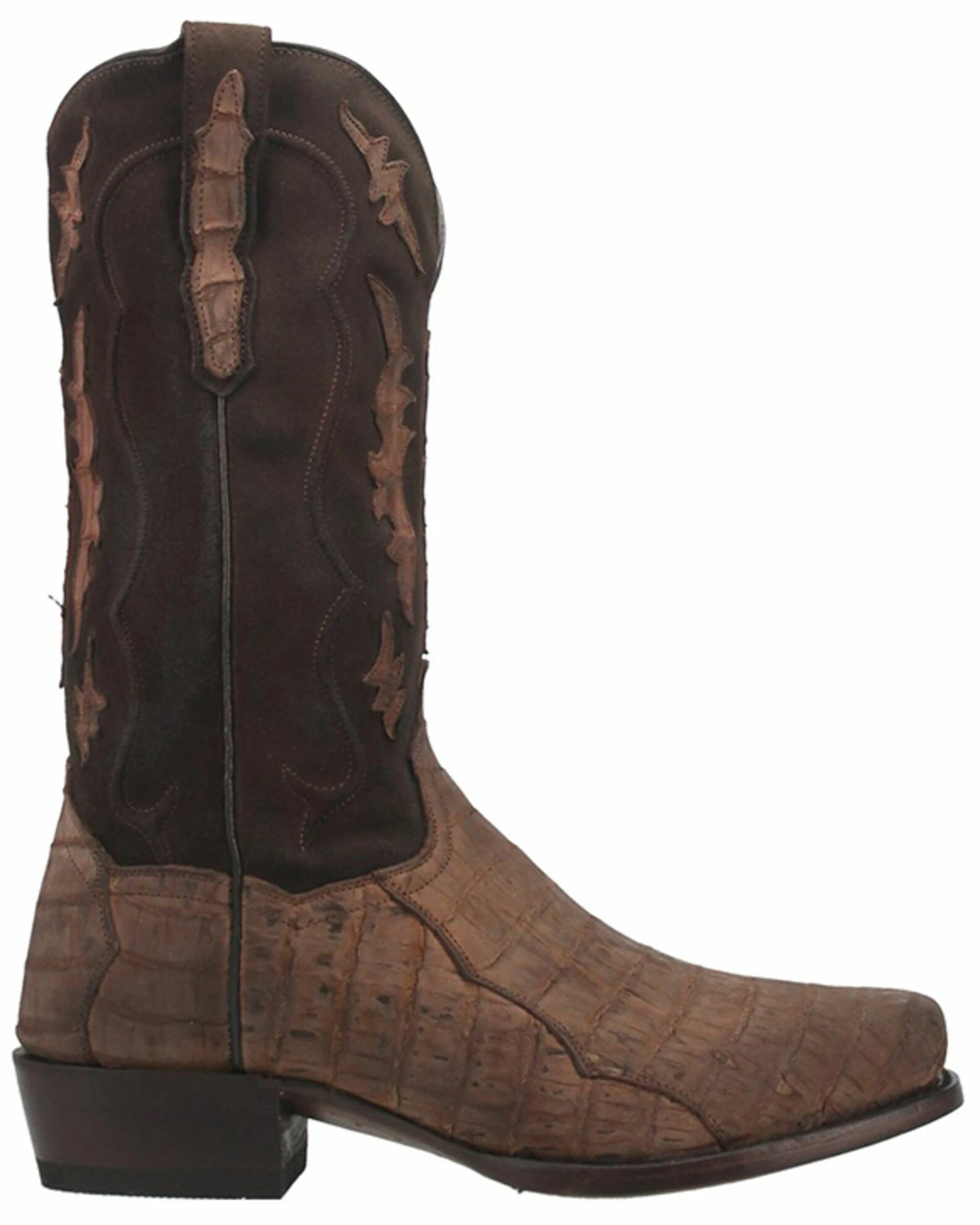 Dan Post Men's Stalker Exotic Caiman Western Boot - Square Toe Taupe 4 Dan Post Men's Stalker Exotic Caiman Western Boot - Square Toe Taupe - Image 2
